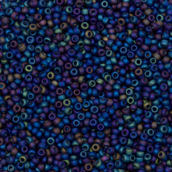 Size 11 Czech Seed Beads --833 Montana Rainbow Matte