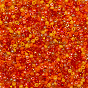 Size 11 Czech Seed Beads -- 1107 Big LA Orange