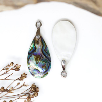 Abalone Polished 27x13mm Drop Pendant
