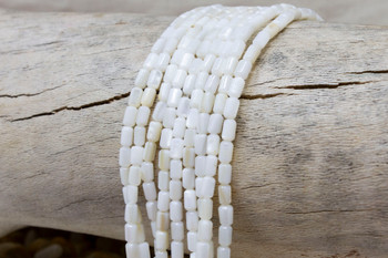 Natural Shell White 5x3mm Polished Tube