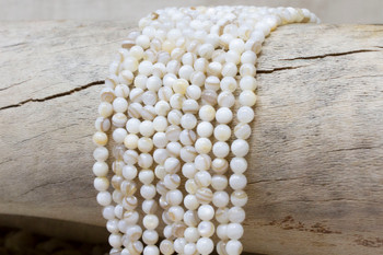 Natural Shell 4mm Polished Round