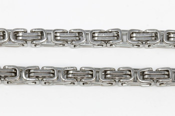 Stainless Steel 6mm Box Link Chain - Sold By 6 Inches
