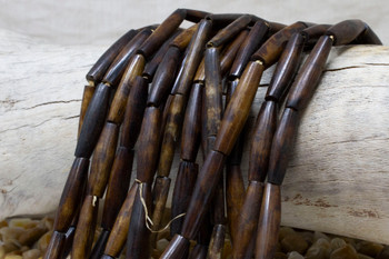 Brown Bone 30x7mm Rice Tube