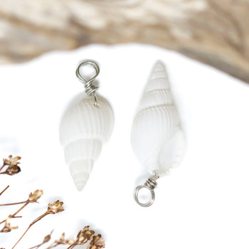 Silver  Wrap Spiral Shell Pendant