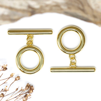 14kt Gold Plated 18mm Toggle