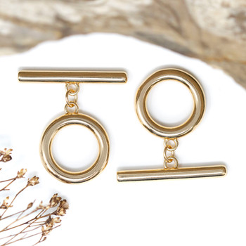 18kt Gold Plated 20mm Toggle