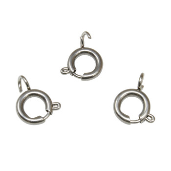 Stainless Steel 6mm Spring Ring Clasp - 5 Pieces
