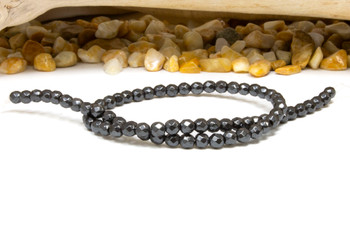 Magnetic Hematite A Grade Polished 6mm Faceted Round