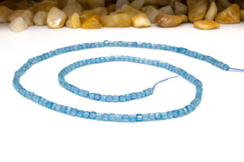 Blue Topaz Polished 2.5mm Faceted Cube