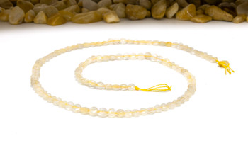Citrine Polished 4mm Faceted Coin