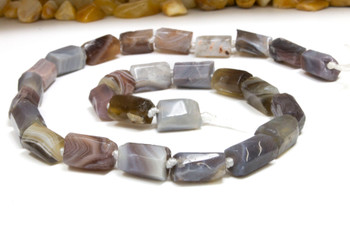 Botswana Agate Polished 8-9x11-12mm Irregular Cuboid