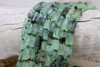 Prehnite Polished 8-9x11-12mm Irregular Cuboid