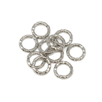 Stainless Steel 6mm 18 Gauge OPEN Twisted Jump Rings - 20 Pieces