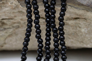 Czech Glass 2mm Round -- Jet