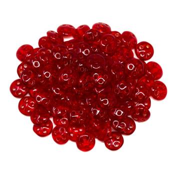 CzechMates® QuadraLentil Beads -- Siam Ruby