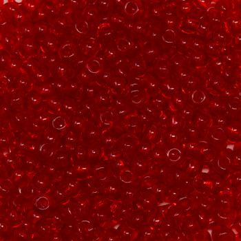 Size 8 Czech Seed Beads -- 143 Light Scarlet