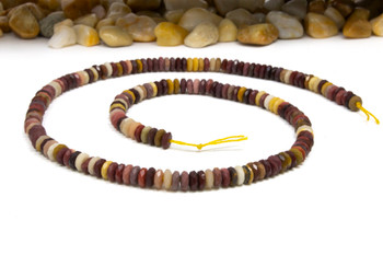 Mookaite Polished 2x5mm Faceted Rondelle