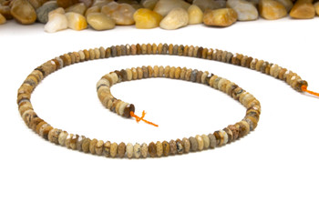 Picture Jasper Polished 2x5mm Faceted Rondelle