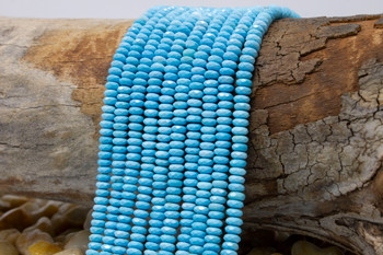 Blue Howlite Polished 2x5mm Faceted Rondelle