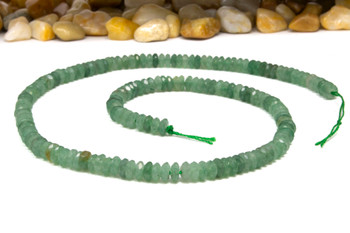 Green Aventurine Polished 2x5mm Faceted Rondelle