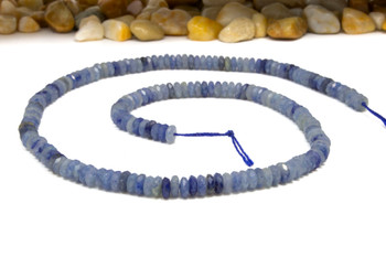 Blue Aventurine Polished 2x5mm Faceted Rondelle