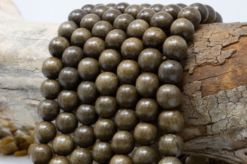 Grey Wood Polished 12mm Round