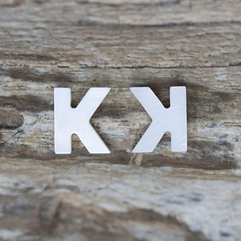 Mother of Pearl Polished 8x10mm Letter K