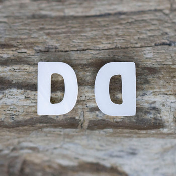 Mother of Pearl Polished 7x10mm Letter D