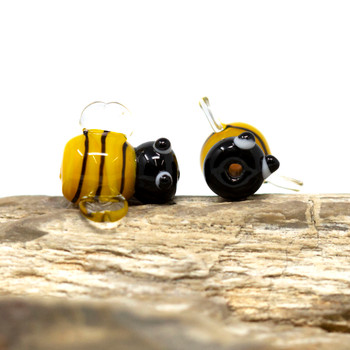 Lampwork Glass 16x15mm Handmade Bee Bead