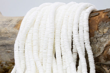 Litob Shell White Polished 5/6mm Heishi