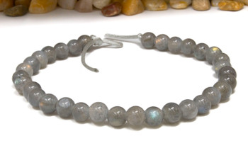 Labradorite AA Grade Polished 6mm Round - 2mm Large Hole