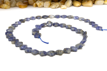 Blue Spot Jasper Polished 8mm Faceted Clover / Quatrefoil
