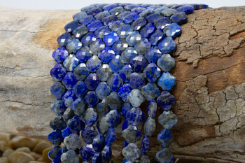 Natural Lapis Polished 8mm Faceted Clover / Quatrefoil