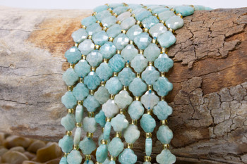 Amazonite Polished 8mm Faceted Clover / Quatrefoil