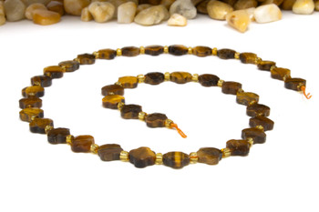 Tiger Eye Polished 8mm Faceted Clover
