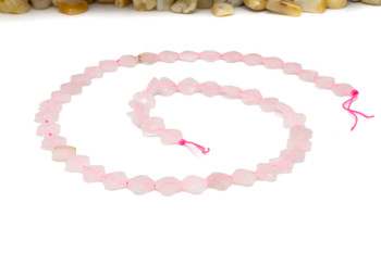 Rose Quartz Polished 8mm Faceted Clover / Quatrefoil