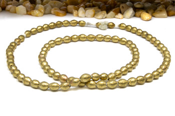 Gold Plated Ethiopian Brass 6-7mm Bicone