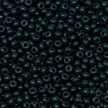 Size 8 Czech Seed Beads -- 162 Dark Green