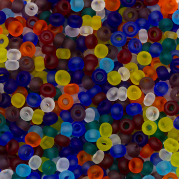 Size 8 Czech Seed Beads -- 416m Transparent Mix Matte