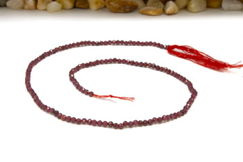 Garnet Polished 2mm Faceted Round