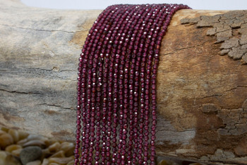 Garnet Polished 2mm Faceted Round