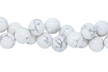 Howlite Polished White 16mm Round