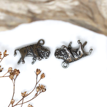 Stainless Steel 19x11mm Buffalo Charm