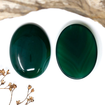 Green Agate 30x40mm Oval Cabochon