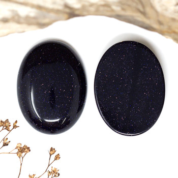 Blue Goldstone Polished 30x40mm Oval Cabochon