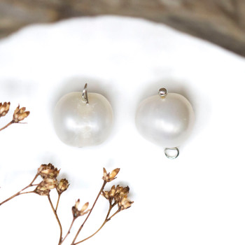 Silver Plated Freshwater Pearl Polished 9mm Charm