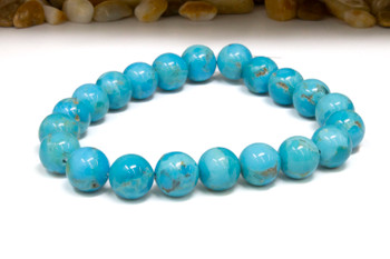 Kingman Turquoise Polished 10mm Round