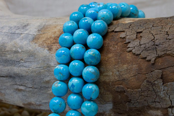 Kingman Turquoise Polished 10mm Round