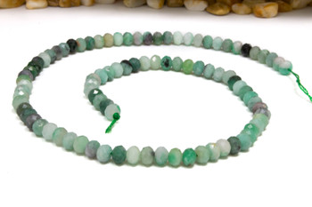Emerald Polished 6mm Faceted Rondelle
