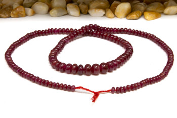 Ruby Polished 3-5mm Graduated Rondelle
